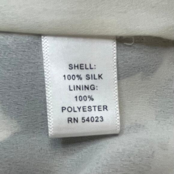 BANANA REPUBLIC SILK 60S MOD FLORAL SHIFT DRESS BLACK CREAM MEDIUM - Picture 6 of 8